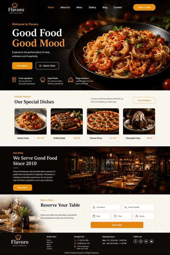 Restaurant Website